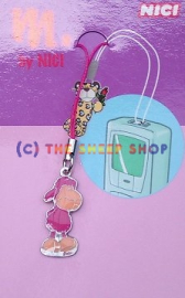 30mm Pink Metal Pendant